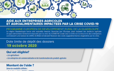 Aide aux entreprises agricoles et agroalimentaires impactées par la crise du COVID 19